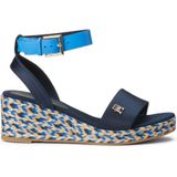 Sandalen met sleehak TOMMY HILFIGER. Polyester materiaal. Maten 36. Blauw kleur