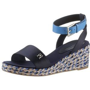 Sandalen met sleehak TOMMY HILFIGER. Polyester materiaal. Maten 39. Blauw kleur
