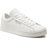Tommy Jeans Cupsole Leren Sneakers Heren - Wit Ecru