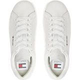 Tommy Jeans Cupsole Leren Sneakers Heren - Wit Ecru