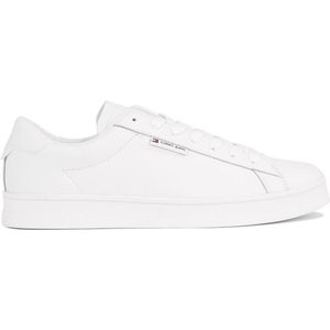 Tommy Jeans Cupsole Leren Sneakers Heren - Wit Ecru