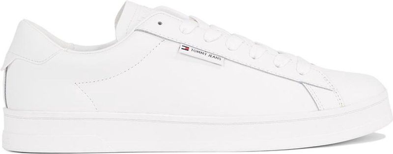 Tommy Jeans Cupsole Leren Sneakers Heren - Wit Ecru