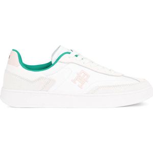 Tommy Hilfiger leren sneakers wit/groen