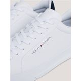 Tommy Hilfiger leren sneakers wit/donkerblauw