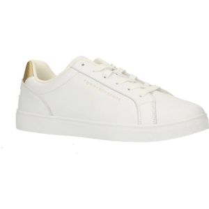 Tommy Hilfiger Cupsole-sneakers voor dames, wit (wit/goud), 40