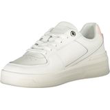 Tommy Hilfiger - Witte Vetersneakers - Dames - Leer - Contrastdetail