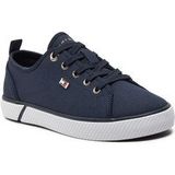 Tommy Hilfiger - Witte Canvas Lage Sneakers - Dames