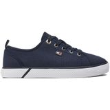 Tommy Hilfiger - Witte Canvas Lage Sneakers - Dames