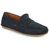 Loafers in suèdeleer TOMMY HILFIGER. Leer materiaal. Maten 40. Blauw kleur