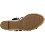 Tommy Hilfiger - Fw0fw08045 - Sandalen - Zwart - Katoen - Gespsluiting