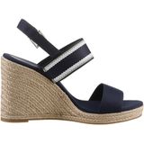 Tommy Hilfiger - Fw0fw08045 - Sandalen - Zwart - Katoen - Gespsluiting
