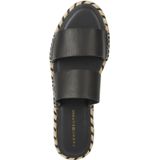 Tommy Hilfiger Leren Slippers Zwart
