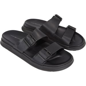 Tommy Hilfiger D Density Hilfiger Buckle Slippers - Heren - Zwart - Maat 43
