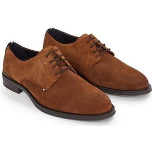 Tommy Hilfiger Heren Derby Schoenen Suede, Bruine Coconut Grove, 41 EU