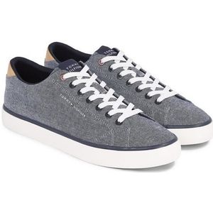 Tommy Hilfiger - Hi Vulc Chambray - Sneakers - Linnen - Blauw