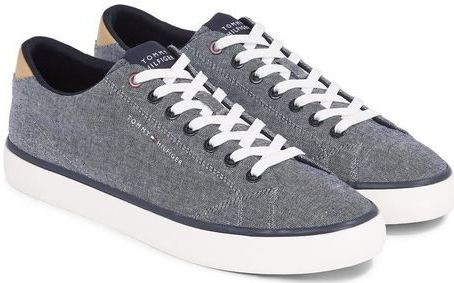 Tommy Hilfiger - Hi Vulc Chambray - Sneakers - Linnen - Blauw