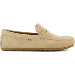 Tommy Hilfiger, Schoenen, Heren, Beige, 43 EU, Suède, Beige Casual Hilfiger Driver Loafers