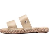 Tommy Hilfiger - Platte Espadrilles - Geel - Leer