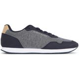 Tommy Hilfiger Heren LO Runner Mix Chambray Sneaker, Desert Sky, 9 UK, woestijn hemel, 43 EU