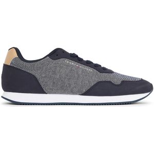 Tommy Hilfiger Heren LO Runner Mix Chambray Sneaker, Desert Sky, 8 UK, woestijn hemel, 42 EU