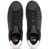 Tommy Jeans - Tjm Leather Low Cupsole - Casual Schoenen - Zwart - Leer