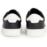 Tommy Jeans - Tjm Leather Low Cupsole - Casual Schoenen - Zwart - Leer