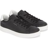 Tommy Jeans - Tjm Leather Low Cupsole - Casual Schoenen - Zwart - Leer