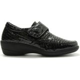 Promed - 4032.7 Klittenbandschoenen - Blauw Lak - Leer Combi