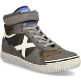 Munich - 163597 - Veterschoenen - Grijs/Wit - Leer