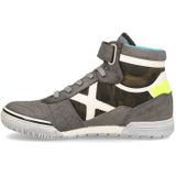 Munich - 163597 - Veterschoenen - Grijs/Wit - Leer