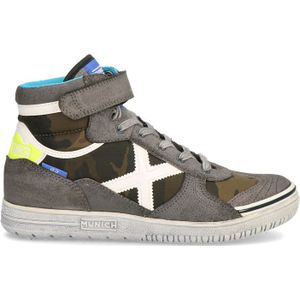 Munich - 163597 - Veterschoenen - Grijs/Wit - Leer