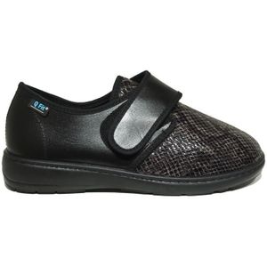 Q-Fit - Porto Pantoffels - Black Combi Stretch