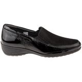 Q-Fit - 4229 Instappers - Zwart - Leren