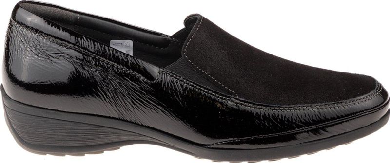 Q-Fit - 4229 Instappers - Zwart - Leren