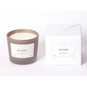 je t'aime geurkaarsen 350 gram Cappuccino
