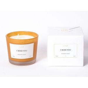 I miss you geurkaarsen 350 gram Herfst geel