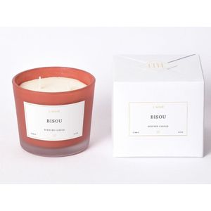 BISOU GEURKAARS 350 GRAM Koraal rood