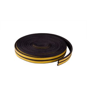 Wovar Tochtstrip zwart | Zelfklevende tochtstrip voor Kieren 2 tot 3 mm | 7.5 Meter | Tochtstrips voor deuren | Tochtband | Deurborstel | Tochtstrip deur