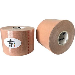 Inuk - Kinesiotape - Premium Quality - 3 rollen Beige - Watervast - Sporttape - Topsport - voorkom blessures