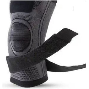 Inuk Kniebrace zwart XXL - knieband  met straps - Chk de maattabel !  S-3XL - comfortabele en stevige steun voor lopen en sporten