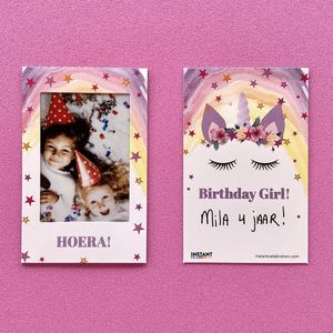 Instant Celebration - MINI - instant foto stickerframe - unicorn