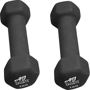 AJ-Sports Dumbells 1 kg - 2 x 1 kg dumbell - Gewichten - Dumbells set - Gewichten set - Halterset - Fitness gewichten - Krachttraining - Fitness