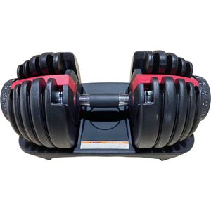 AJ-Sports Verstelbare Dumbell 24 KG - 2kg t/m 24kg - Dumbells set - Gewichten set - Halterset - Fitness gewichten - Krachttraining - Fitness - Gym - Sport - 15 Dumbells in één! - Let op PER STUK = 1 Dumbbell!