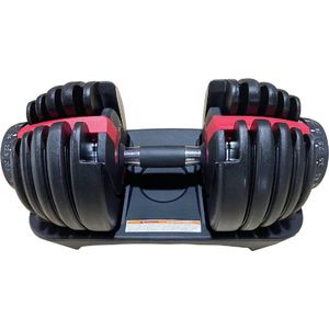 AJ-Sports Verstelbare Dumbell 24 KG - 2kg t/m 24kg - Gewichten - Dumbells set - Gewichten set - Halterset - Fitness gewichten - Krachttraining - Fitness - 15 Dumbells in één! - PER STUK!