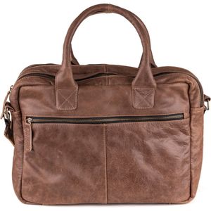 Dutch-Bag Amsterdam Leren Laptoptas 17 Inch Bruin - Vintage Leder  - Handgemaakt in NL - Premium Leer