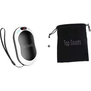 Top Goods | 3-in-1 Elektrische Handwarmer, Powerbank & Zaklamp - Zwart/Wit