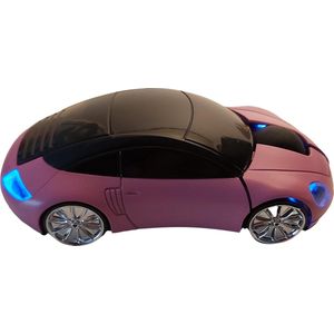 Funny Mouses - Porsche Draadloze muis (roze) - draadloze computer laptop muis - elektronica auto gadget mannen