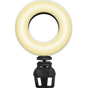 Shutterlight Klem Ringlamp - 48 LED - Ø 9cm - Dimbaar Warm & Wit Licht
