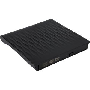 Externe DVD speler & Brander - Highspeed DVD speler en CD speler voor Windows, Linux & Mac – USB C & USB 3.0 - Plug & Play - Zwart