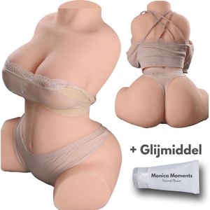 Masturbator Sex doll Real toys Sekspop voor heren Sexlichaam - Grote Borsten en Billen - 6 KG - 40CM - Vagina en Anus - met glijmiddel - Monica Moments®